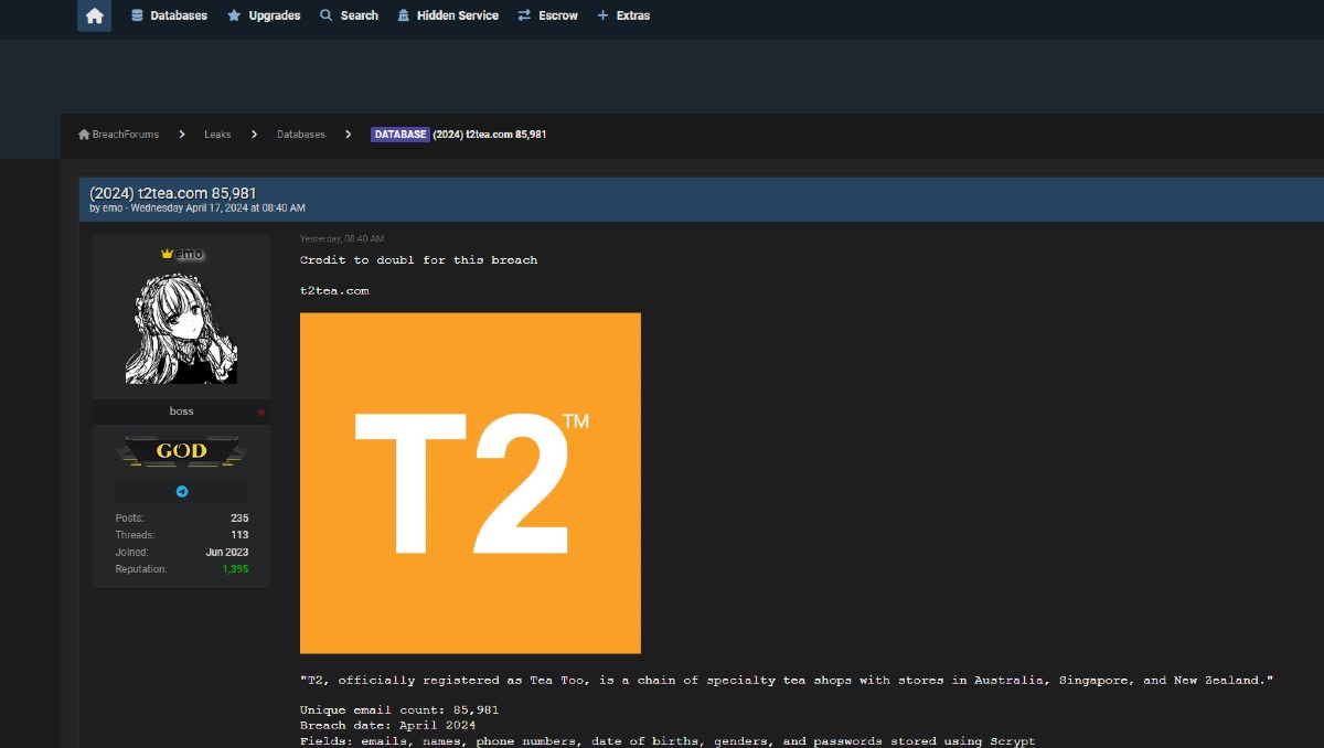 T2 scalded by alleged data breach affecting more than 80k customers