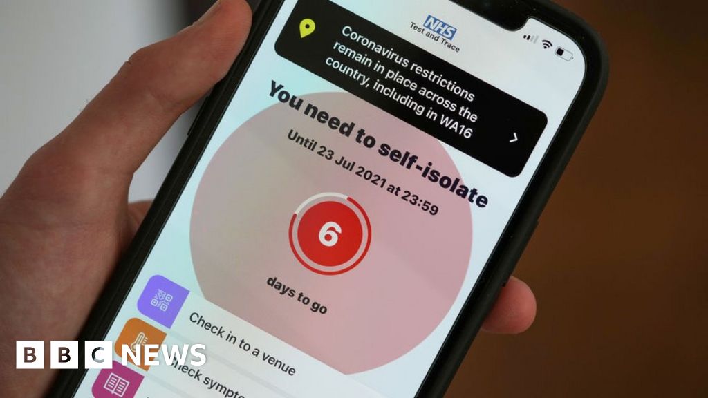 NHS Covid-19 app pings rise by over 70,000 to new record