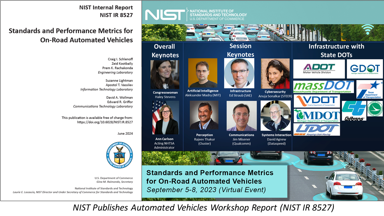 NIST Publishes Automated Vehicles Workshop Report